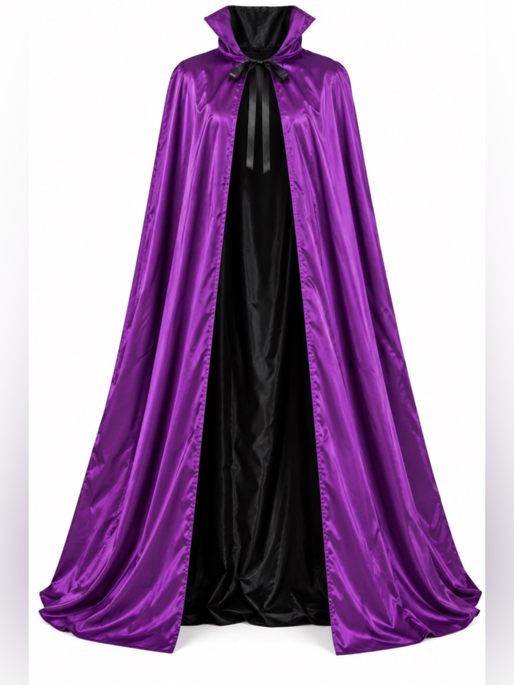 Purple and Black Vampire Witch Cape Cloak Halloween Costume